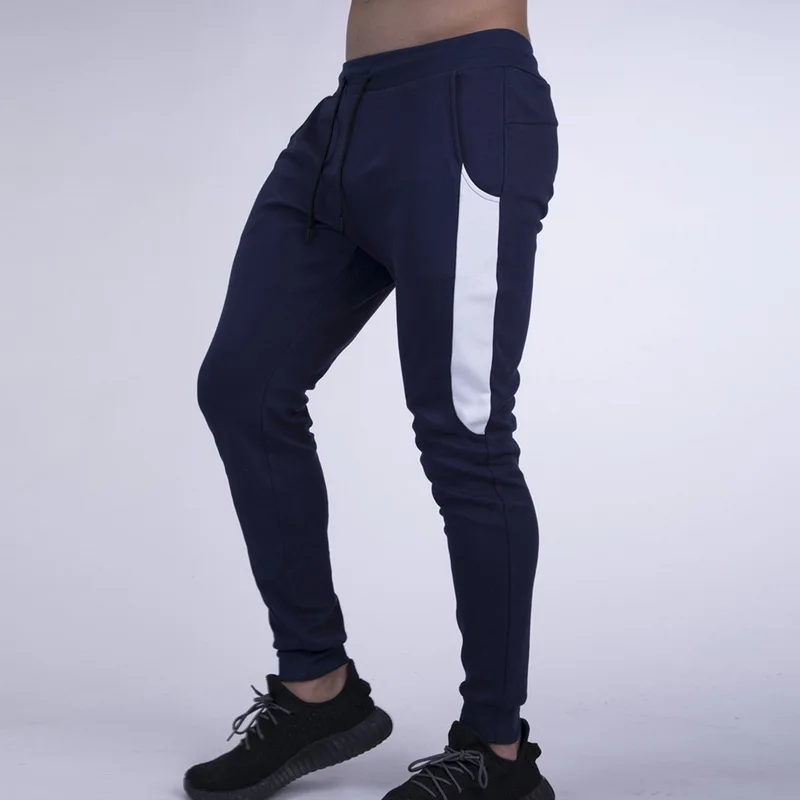 

Laamei 2021 Men Joggers Splicing Male Trousers Casual Pants Sweatpants Jogger Elastic Sports Fitness Workout High Quality Pants
