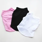 Принадлежности для домашних животных Одежда для собак летняя футболка для собак черный белый жилет для собак симпатичный Йоркширский терьер удобные тонкие рубашки для собак