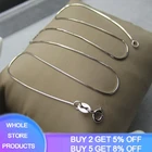 100% Оригинальные ожерелья YANHUI из серебра 925 пробы, Женские Ювелирные изделия, аксессуары, круглая цепочка-змея, Серебряное ожерелье 925 пробы, водостойкое, никогда не выцветает