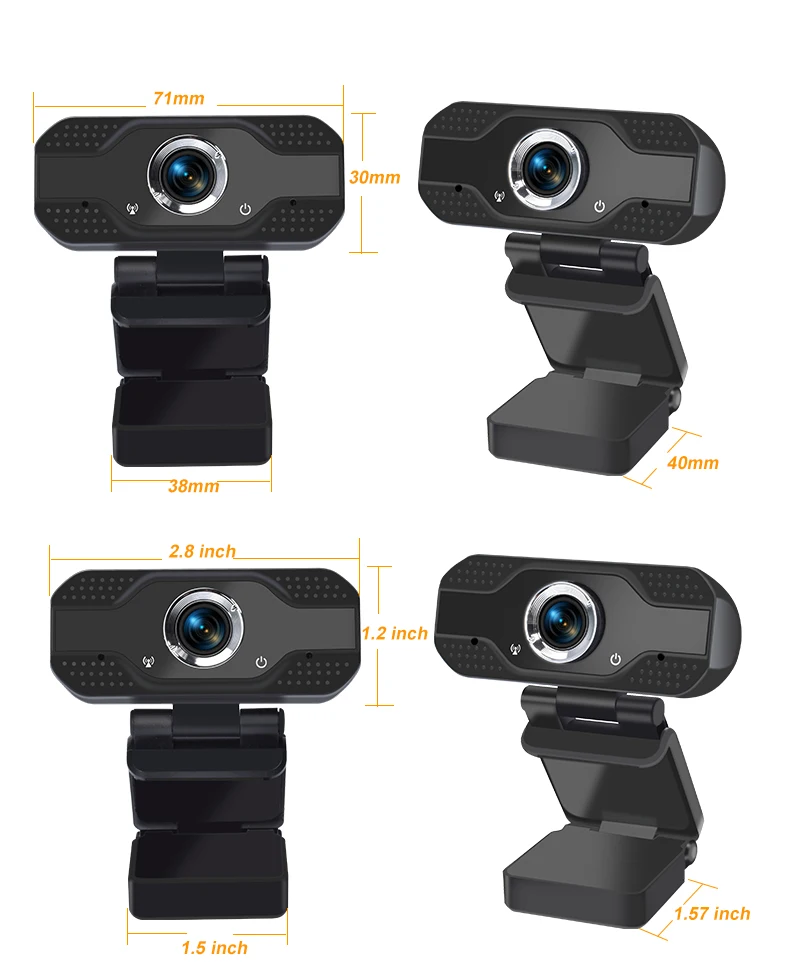 

HD Webcam 1080P for Video Meeting Built-in Dual Mics Smart Web Camera Cam USB Stream for Desktop Laptops PC For OS Windows 10/8