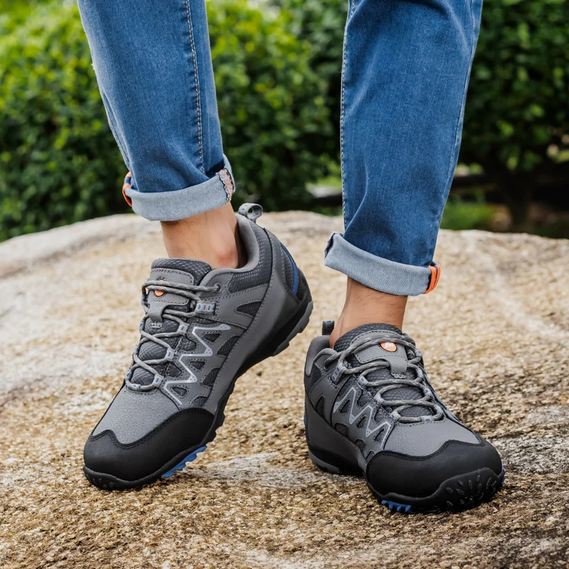 

Men Waterproof Running Shoes Genuine Leather Outdoor Basket Homme Tenis Sports Shoes Men Sneakers Zapatillas Hombre Ankle Boots