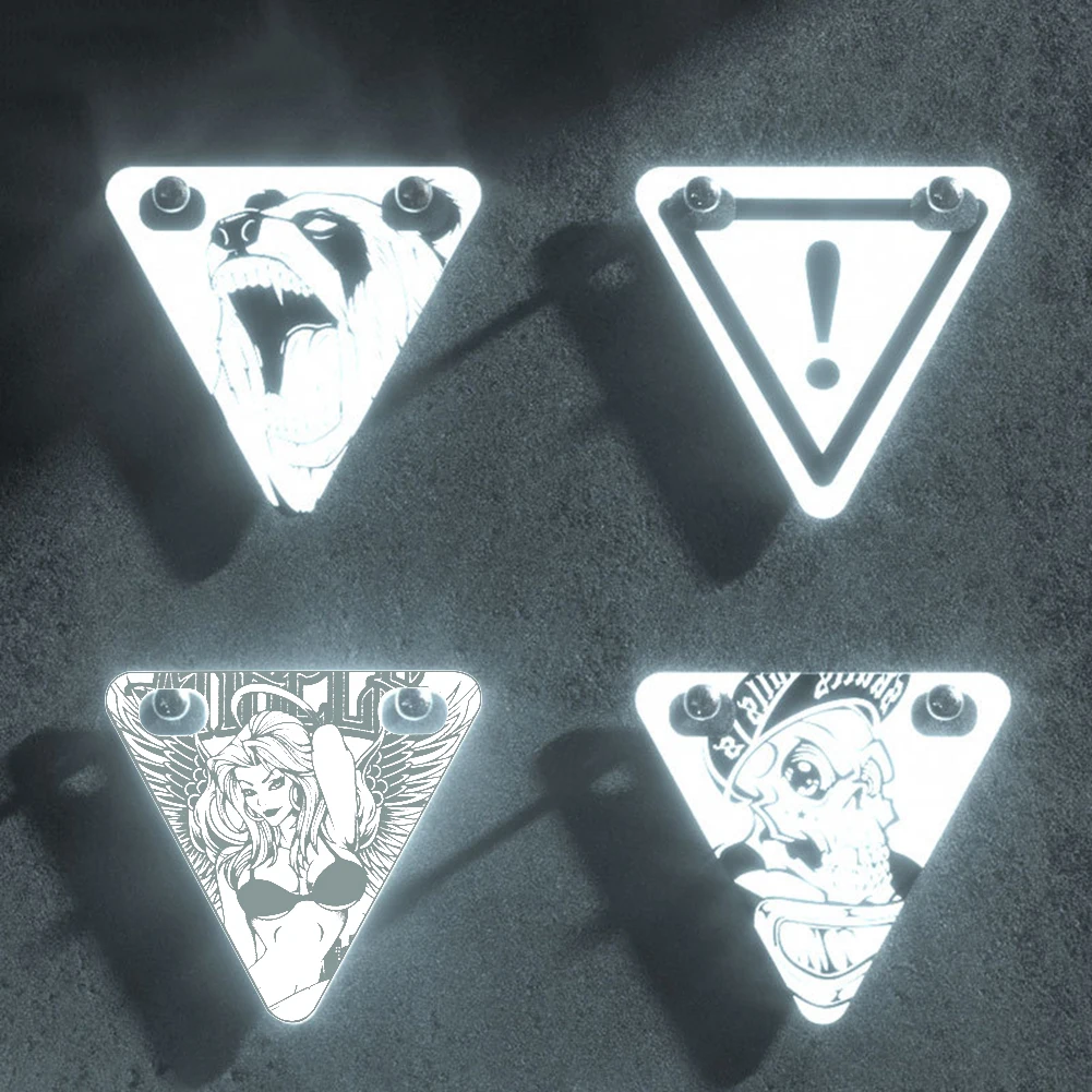 

Triangle Reflective Sign Reflective Stickers 2.6"x 2.5" Reflector With Hanging Holes And Magnets For Cyling Bike Accessories