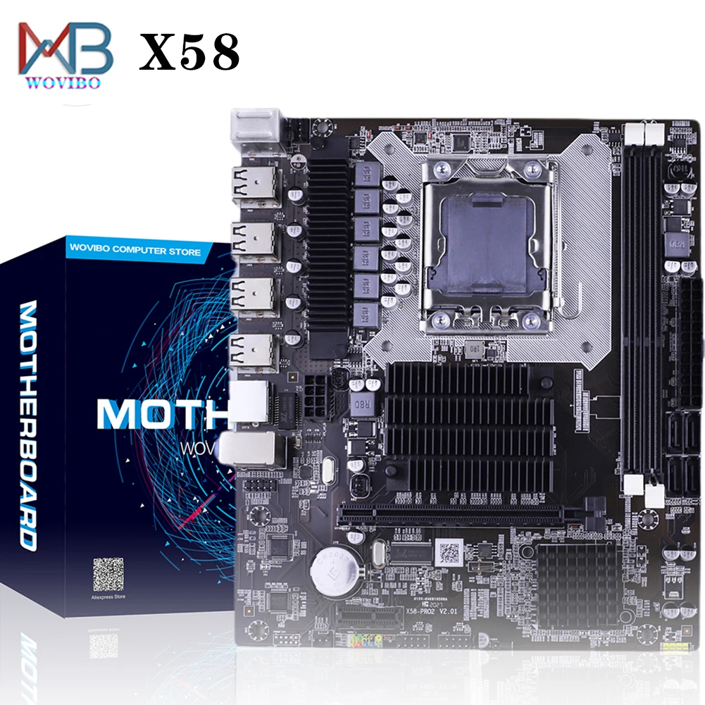 Материнская плата X58 LGA 1366 Socket REG ECC DDR3 для Intel LGA1366 I5 17 ЦП Xeon|Материнские платы| |
