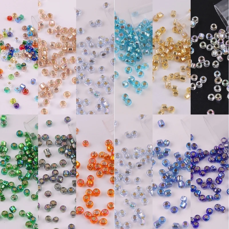 

11/0 Glass Beads 720Pcs/Pack 2mm Czech Glass Seed Beads Square Spacer Glass Beads Square Hole For Jewelry Making Diy Bracelets