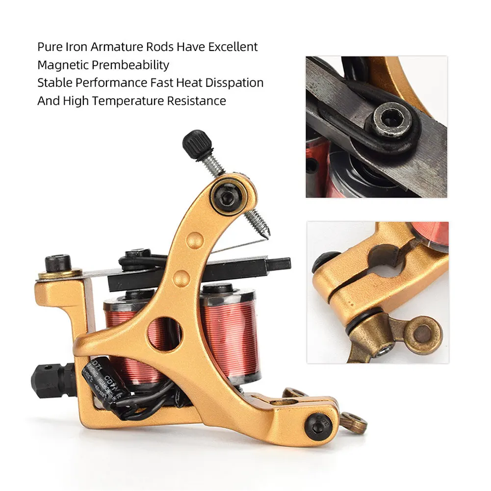 

Tattoo Kit Tattoo Machines Complete Engine Power Professional Supplies Strong 2 Pro Coil Tattoo Machine Set Ink Needle