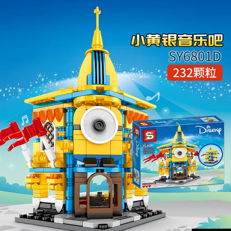 SY6801 мини Вид из окна кирпичи игры Angry Birds Миньон светильник год лес Волшебный дом