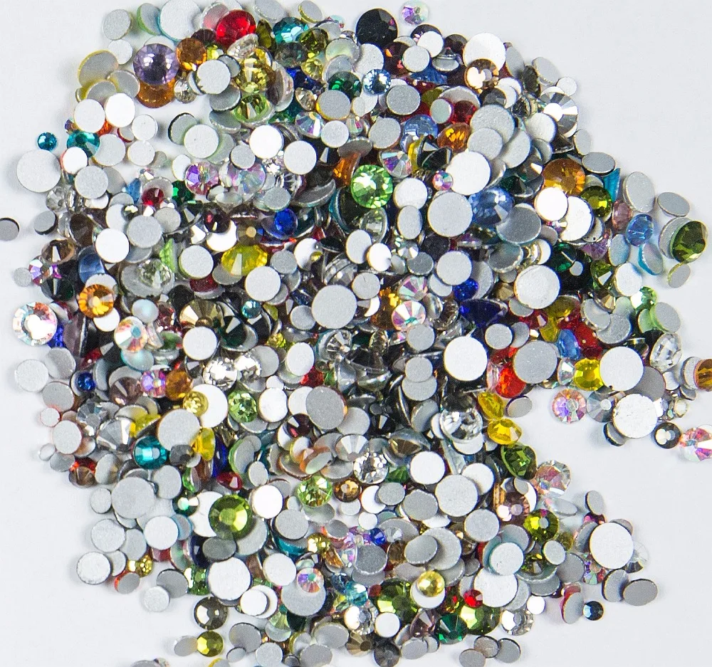40 цветов смешанные размеры хрустальные стразы бриллиантовые драгоценные камни 3D