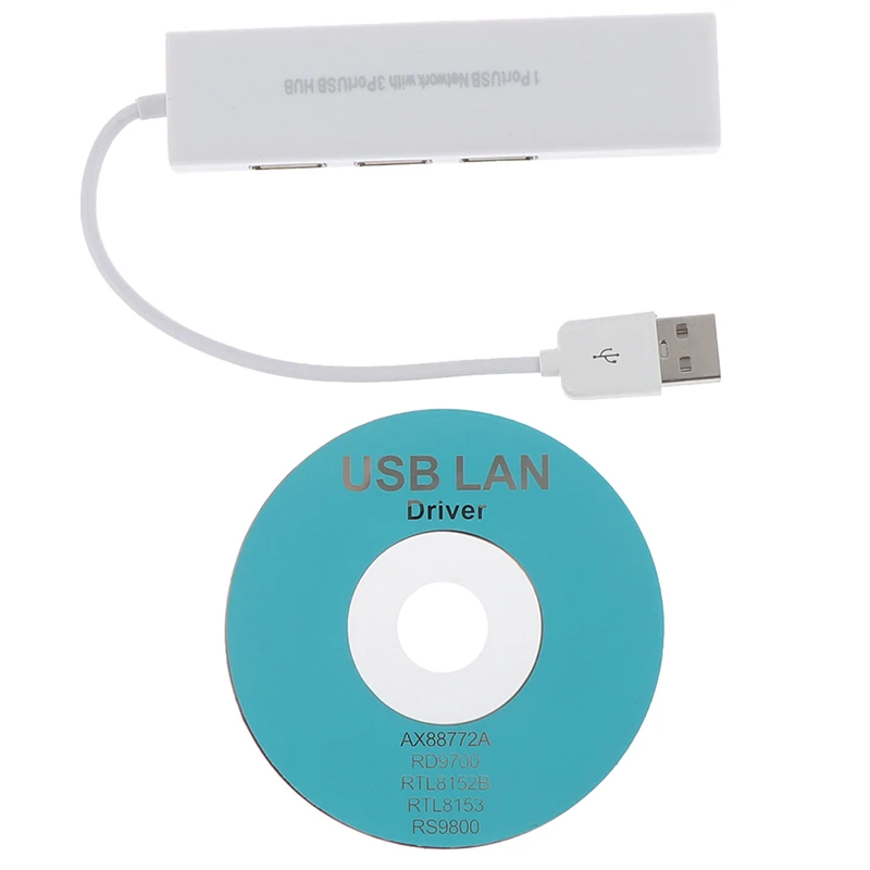 USB Ethernet с 3 портами 1 шт. хаб 2 0 RJ45 сетевая карта Lan адаптер для ПК концентратор LAN