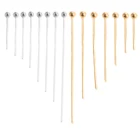 50 шт.лот булавки с головкой из нержавеющей стали, бусины, Т-образные булавки для изготовления ювелирных изделий своими руками, Аксессуары для ожерелья, фурнитура для сережек