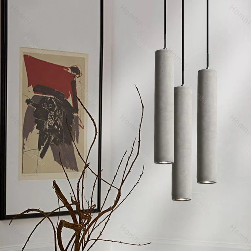 Скидка Современные подвесные бетонные потолочные светильники Homhi, светодиодсветодиодный скандинавские подвесные светильники, люстра для столово...