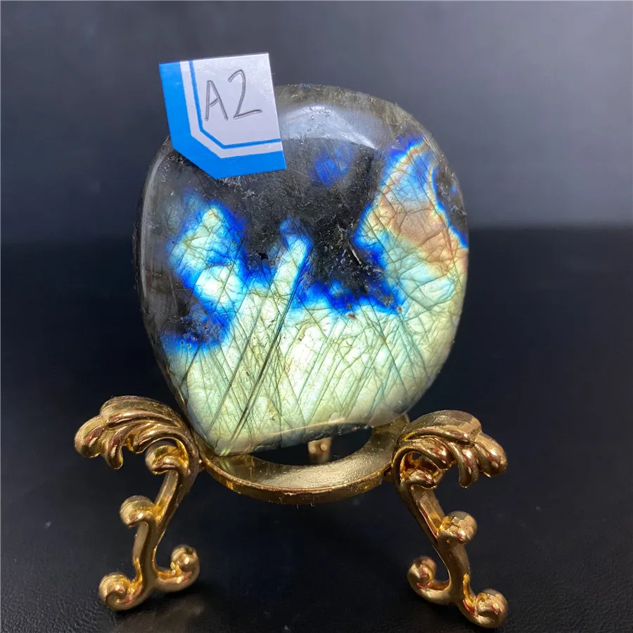 

Natural Quartz Crystal Blue Light Labradorite Mineral Specimen Energy Stone Healing