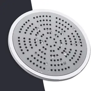 Насадка для душа с высоким давлением, 9,5 дюйма, распылительная душевая лейка из нержавеющей стали, полированная хромированная круглая Лейка