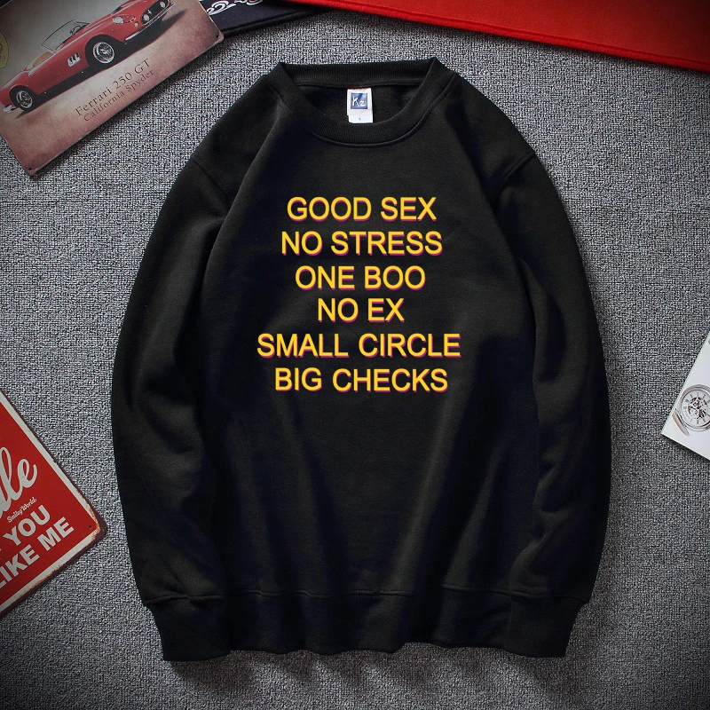 

Мужская хлопковая толстовка в клетку, с круглым вырезом