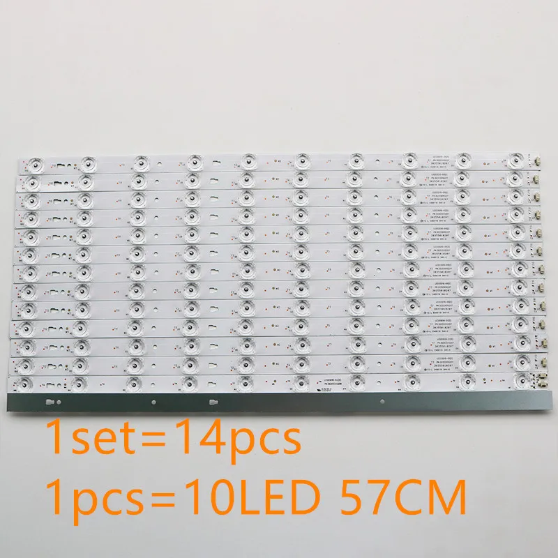

New original for haier LS55A51 moka mooka U55K5 U55A5 led55d10-01 (D) TV backlight strip a set of 14pcs 10 lights