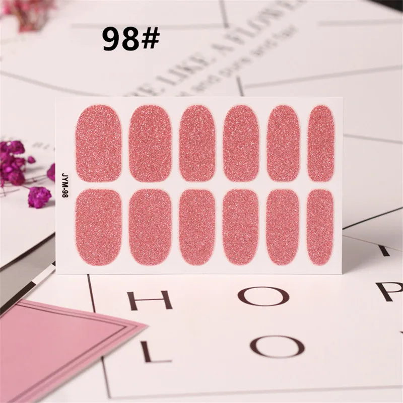 12 подсказок/Лист наклейки для дизайна ногтей Блестящий Летний стиль советы