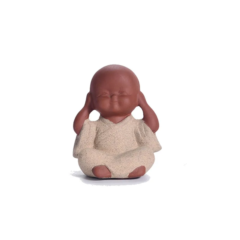 

Purple Clay Tea Pet Cute little monk Figurine for Household Kungfu Tea Decoration Tea Ceremony Tea Set Accessories