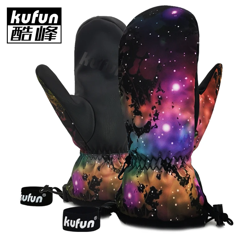 Лыжные перчатки Сноубординг водонепроницаемый утолщение зима теплый снегоход