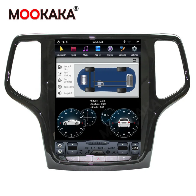 10 4 дюймовый вертикальный экран Android 9 0 Автомобильный GPS-навигатор для Jeep Grand Cherokee
