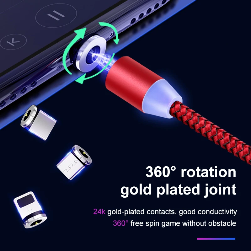 Магнитный кабель Micro USB Type C для быстрой зарядки Type-C зарядный usb-кабель iPhone 11 Pro QC 3 0