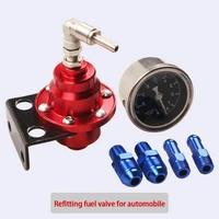 universal adjustable aluminum fuel pressure regulator with gauge kit black red silver blue auto replacement parts