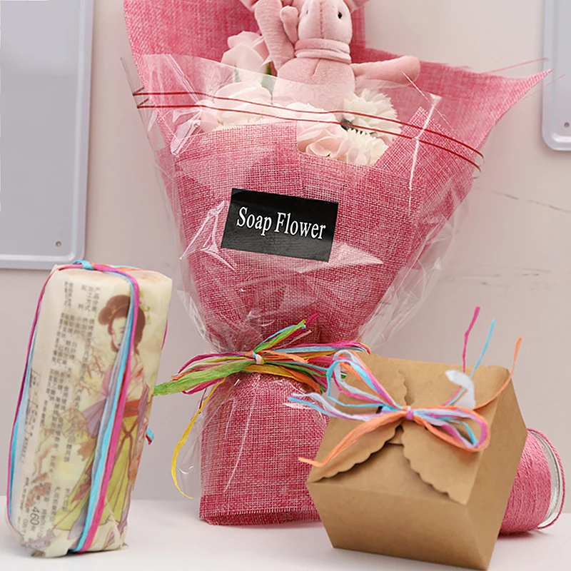 80M/Roll Creative Decorative Braided Rope Color Paper Raffia Ribbon Cords Candy Gift Packing Scrapbooking Crafts String | Дом и сад