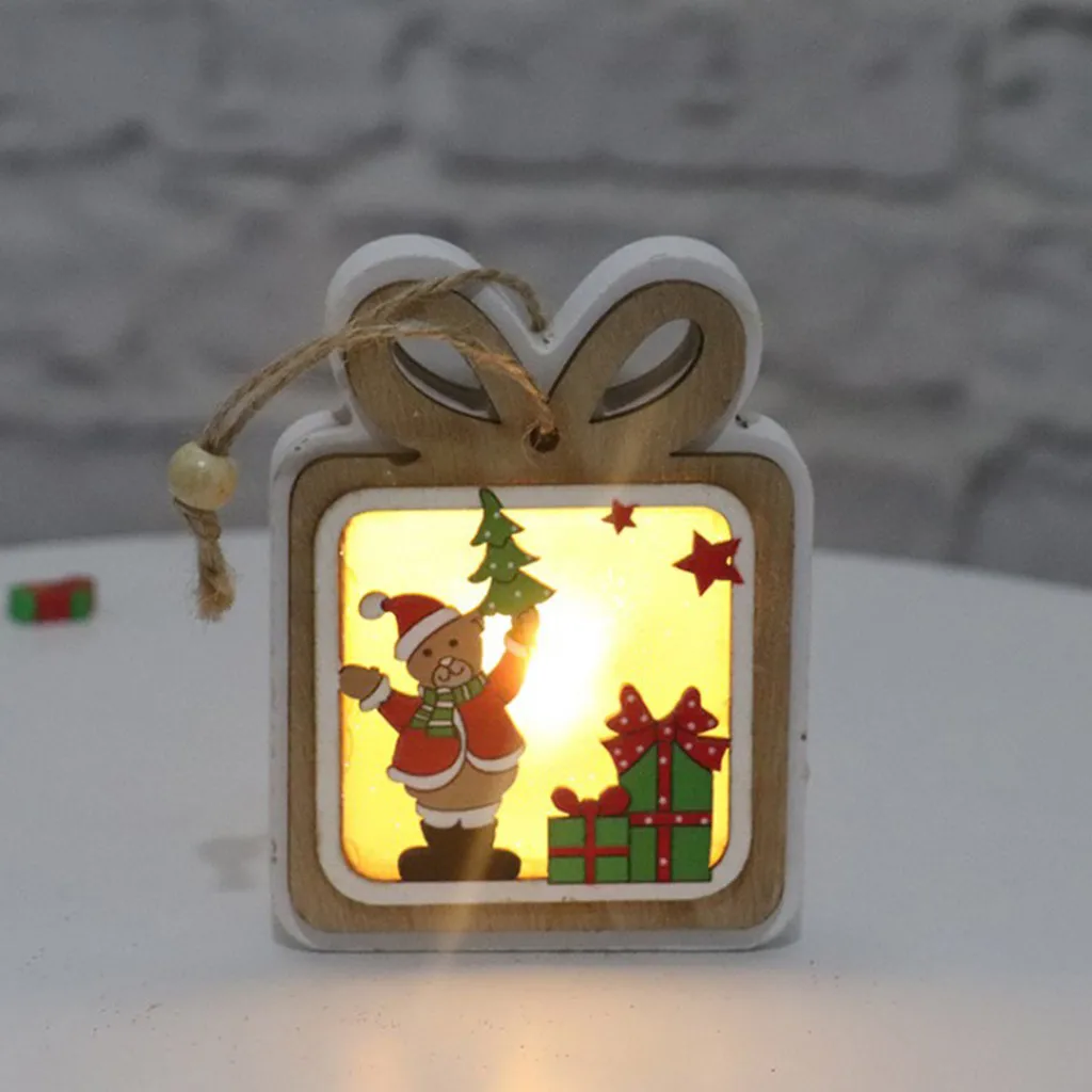 Светодиодные фонари Рождественский галстук светящиеся блестки Санта-Клаус