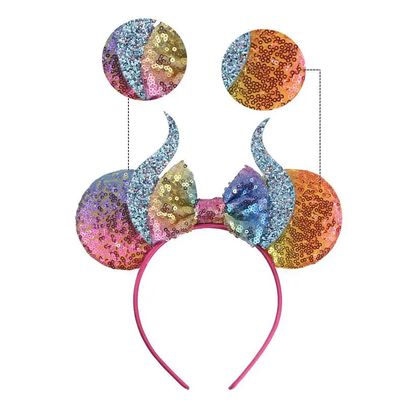 Ободок для волос с изображением дьявольского рога девочек и мальчиков повязка на