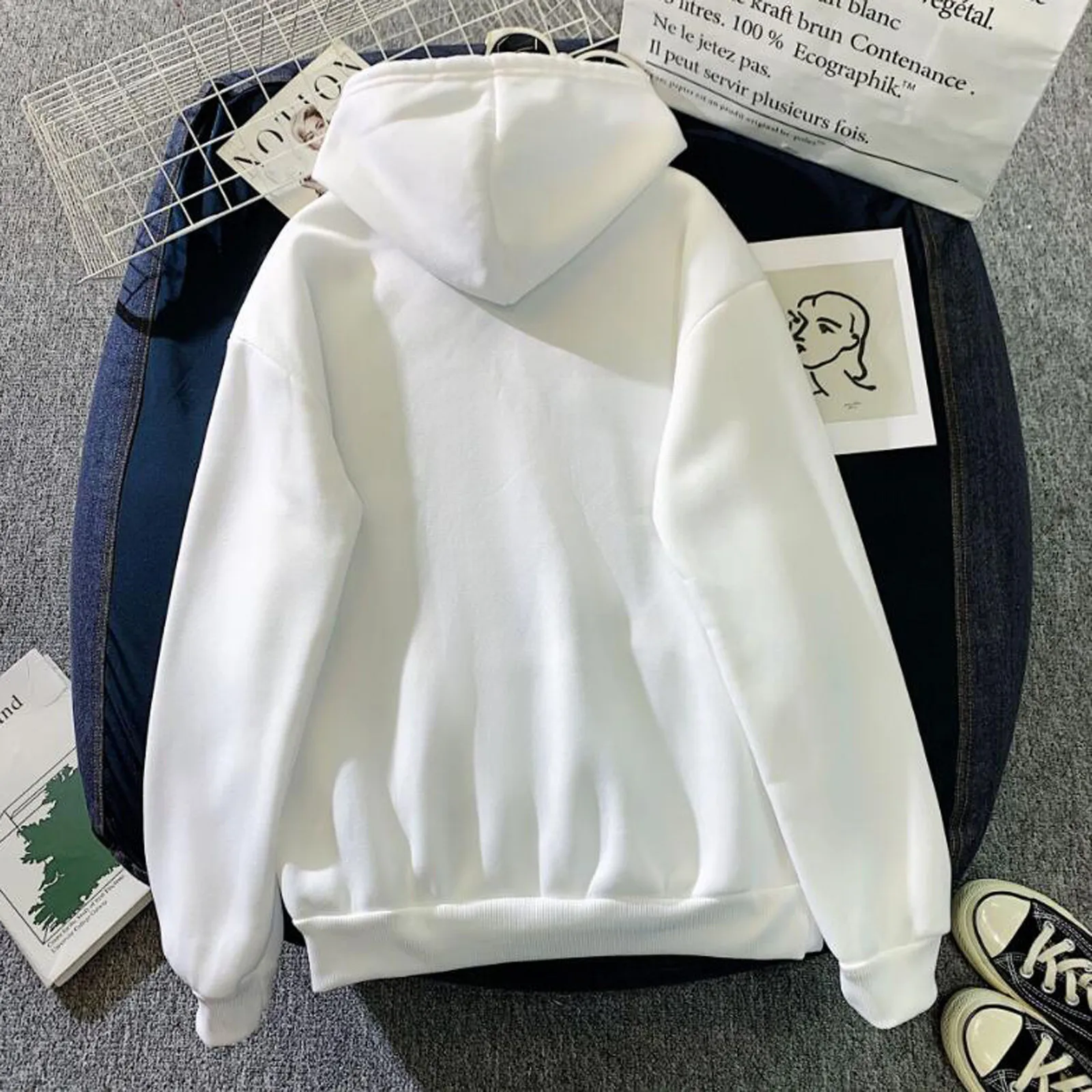 60# Fashion Women Sweatshirt Casual Print Long Sleeve Splice Letter Print With Pocket Hoodies Sweatshirt Pullover Tops Худи