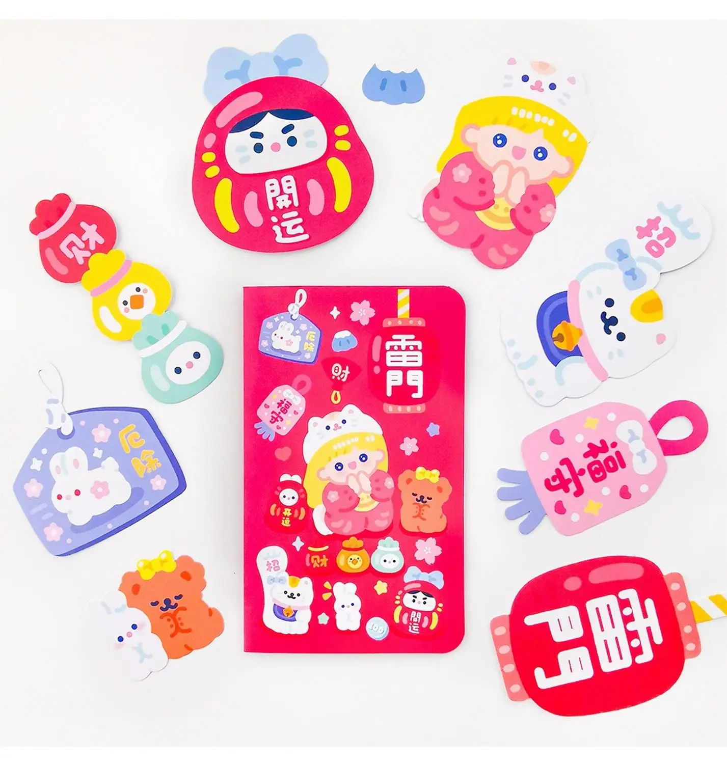 Cartão de Presente de Aniversário Etiqueta de Bagagem Urso dos Desenhos Milkjoy Conjunto Faça Você Mesmo Acessório Coreia Animados Bonito Cor um 9 Pçs