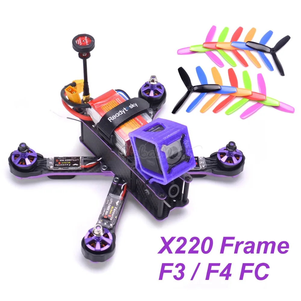 Рамка для квадрокоптера X220 220 мм F3 Acro Deluxe / F4 V3 Полетный контроллер 2205 2300kv Littlebee 30A ESC