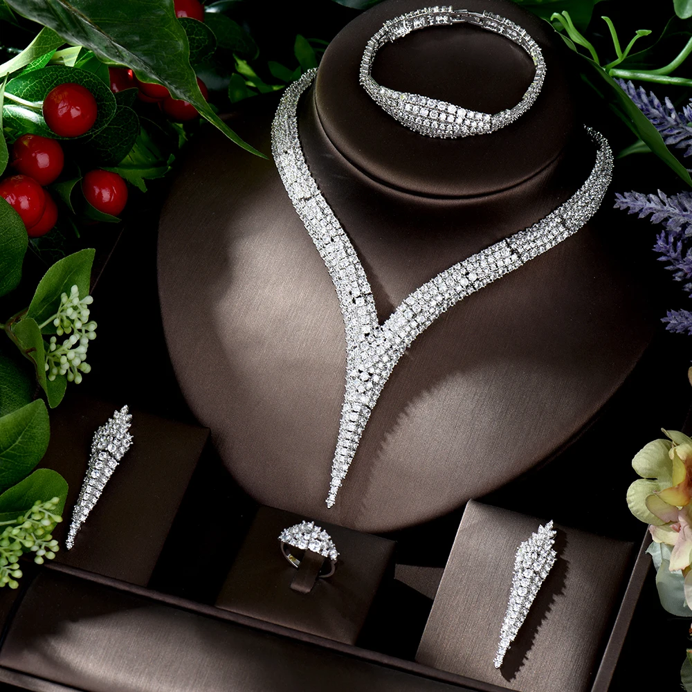 Роскошный Искрящийся блестящий комплект из сережек-капелек с кубическим