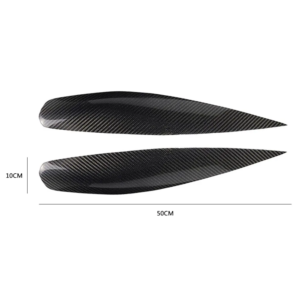 

1 Pair Automobile Headlights Eyebrow Eyelids Car Carbon Fiber Stickers Trim Cover for Mitsubishi Lancer 2004-2006