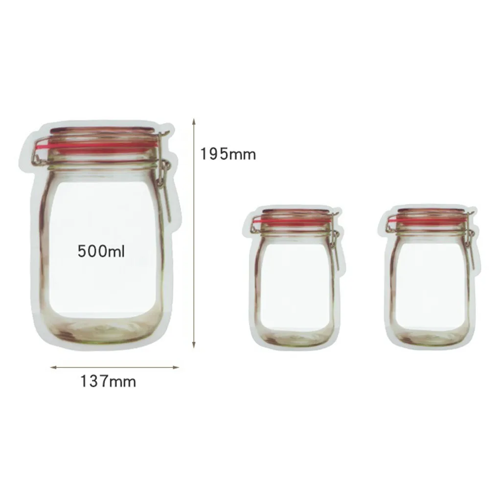 Zipper Bags Reusable Snack Saver Bag Leakproof Food Sandwich Storage For Travel Kids Same Size 4pc | Дом и сад