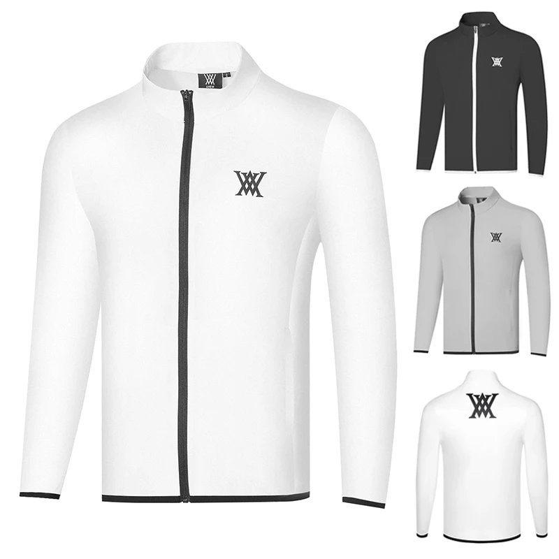 

Summer Golf Clothing Men's Breathable Jacket Sunscreen Thin Windbreaker Sports Quick-Drying Anti-Pilling Outdoor Zipper Top