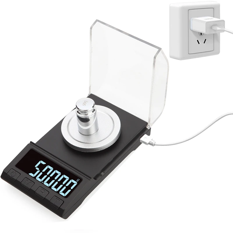 Digital Milligram Scale High Precision 0.001g Pocket Jewelry Gold Lab Carat Weigh Scales with Calibration Weights Tweezers | Инструменты