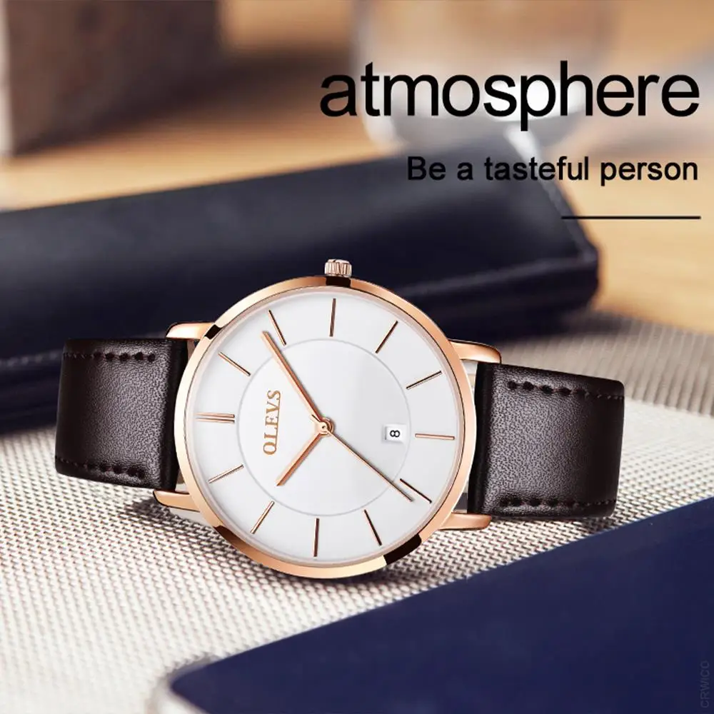 OLEVS Couple Wristwatch Men And Women Quartz Waterproof Casual Watch With Calendar Clock Valentine's Romantic Gifts Set