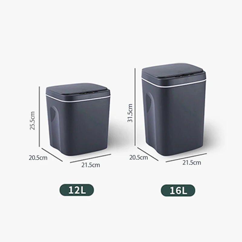 

16L Intelligent Trash Can Automatic Sensor Dustbin Smart Sensor Electric Waste Bin Home Rubbish Can For Kitchen Bathroom Garbage