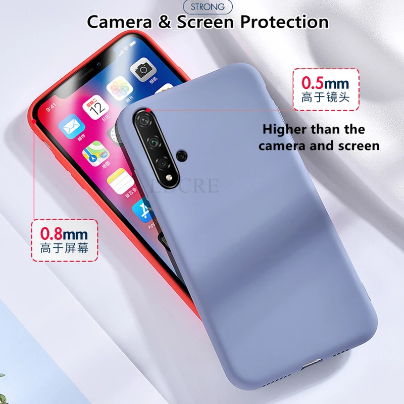 for huawei y8p case honor 10x lite liquid silicone touch case for huawei y6p y5p y7p cover for huawei nova 8i 8 8 pro 9 9 pro free global shipping