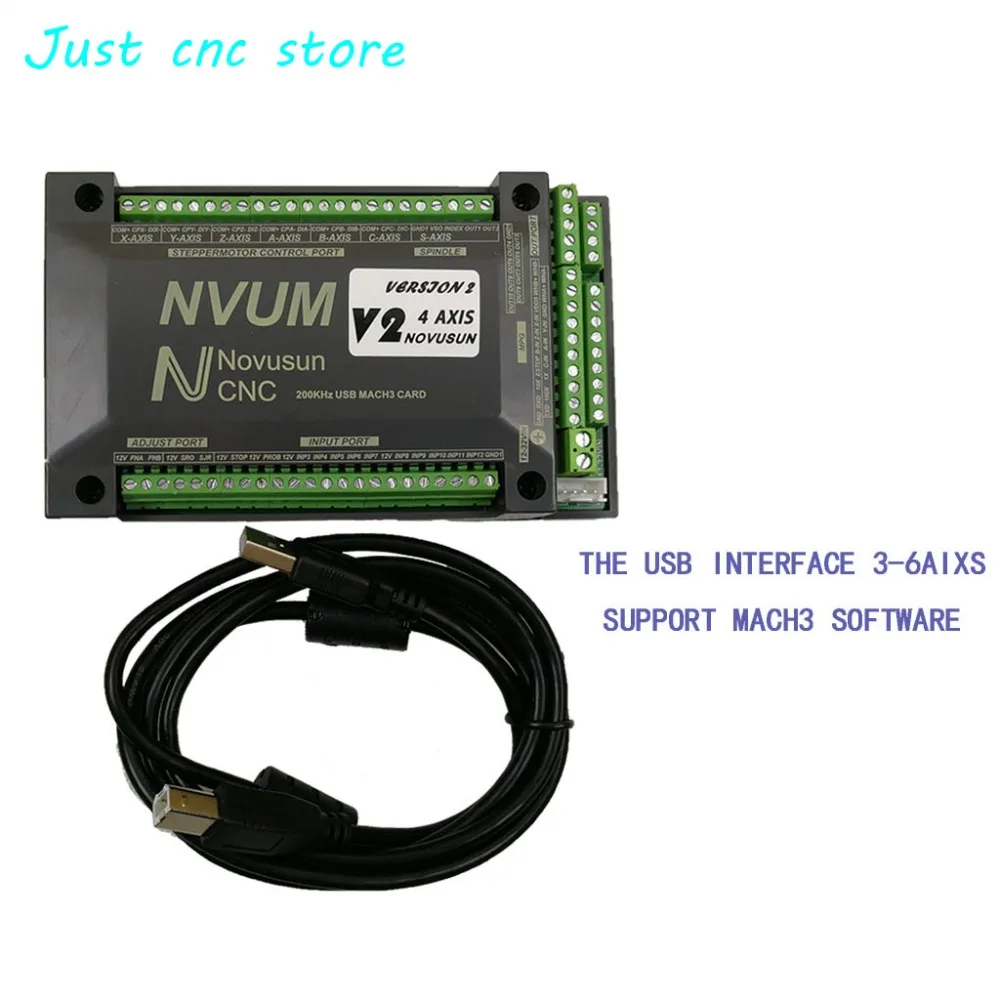 NVUM CNC MACH3 4-осевой контроллер с USB-портом шаговый мотора карта управления движением