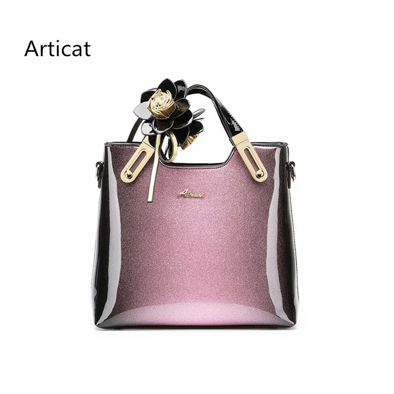 Fashion Trend Patent Leather Handbag Lady Shoulder Bag Temperament Messenger | Багаж и сумки