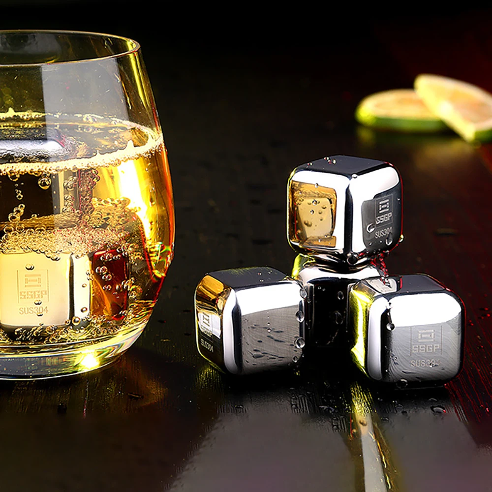 Нержавеющая сталь кубика льда прессформы металлическая модель Кофе питья виски