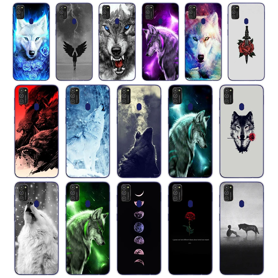 Мягкий Силиконовый ТПУ чехол 117SD Snow Wolf для Samsung Galaxy M11 M21 A20 A20E A20S S10 S20 Plus