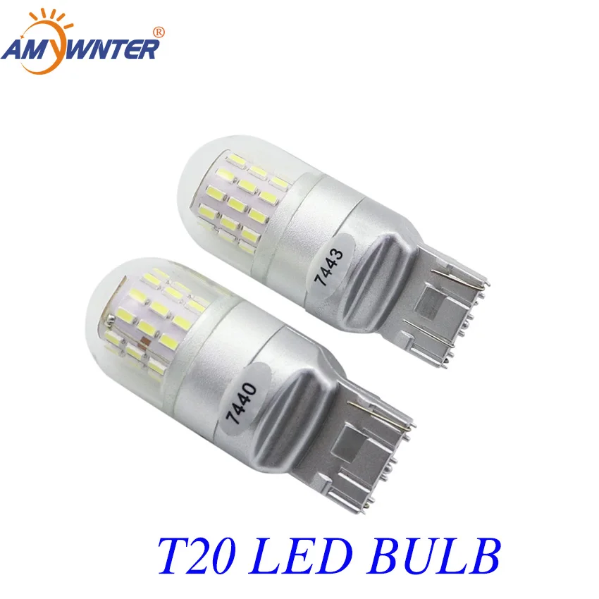 Amywnter 7444 T20 7443 светодиодным дисплеем и двойным портом светильник Функция 7440 один