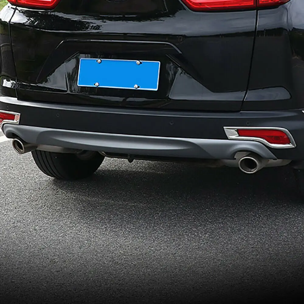 

Fit For Honda CR-V CRV 2017 2018 ABS Chrome Rear Tail Fog Light Lamp Cover Trim