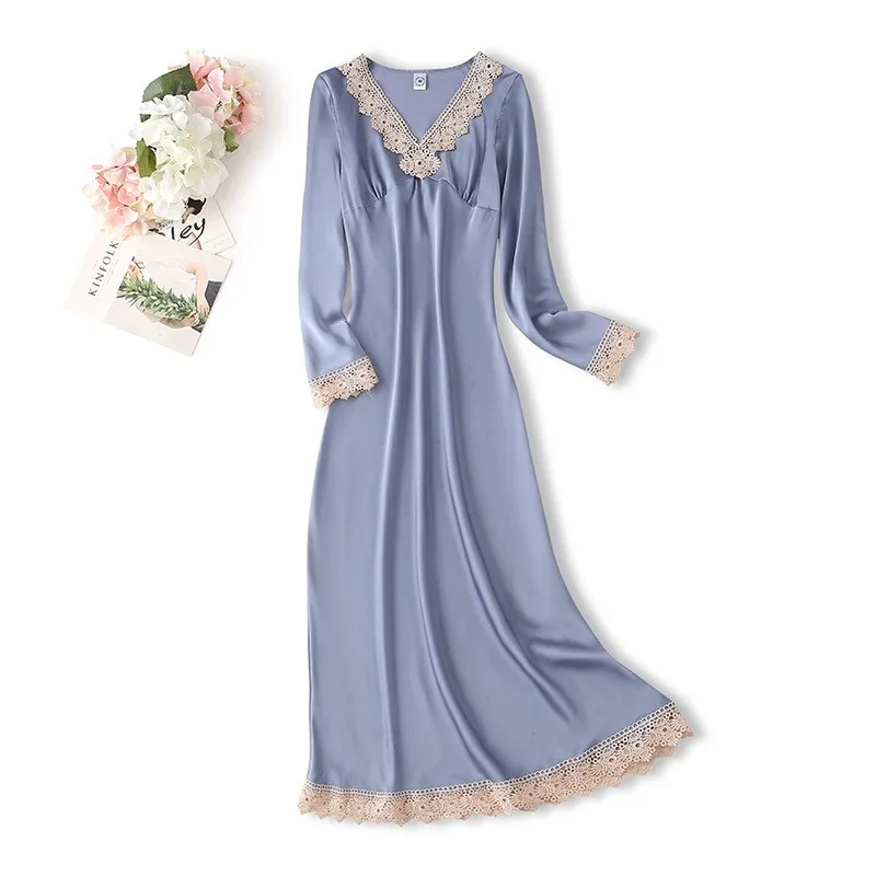 Весенние новые летние женское платье для сна атласные пижамы из искусственного