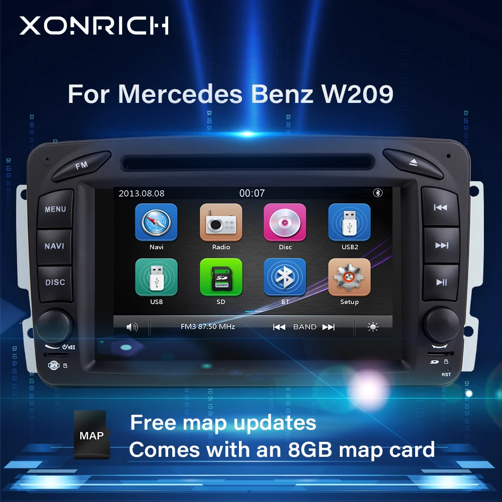 Автомагнитола 2 din с GPS и DVD для Mercedes Benz CLK W209 W203 W463 W208 W210 Vaneo vito w639 ml w168|Автомагнитолы|