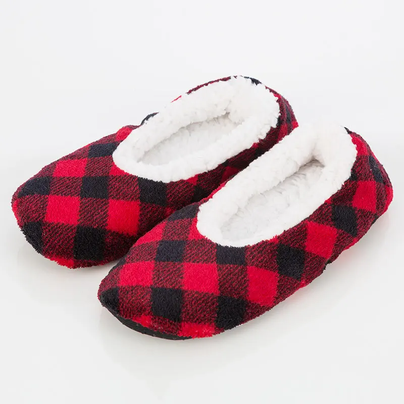 Fuzzy Women Warm Thick Short Anti-slip Socks Winter Plaid Leopard Pink Blue Slouch Floor Novelty Ankle Socks For Girls Christmas