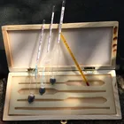 Набор из 4 спиртометров, измеритель уровня спирта от 0 до 100%, тестер + измеритель концентрации спирта термометр для вина