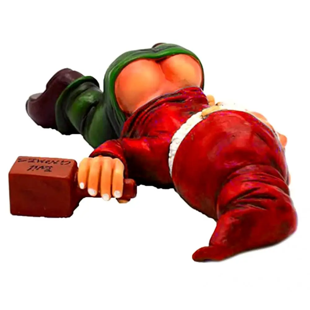 

Resin Fashion Resin Drunken Dwarf Sculpture Portable Garden Gnome Statue Toys for Yard