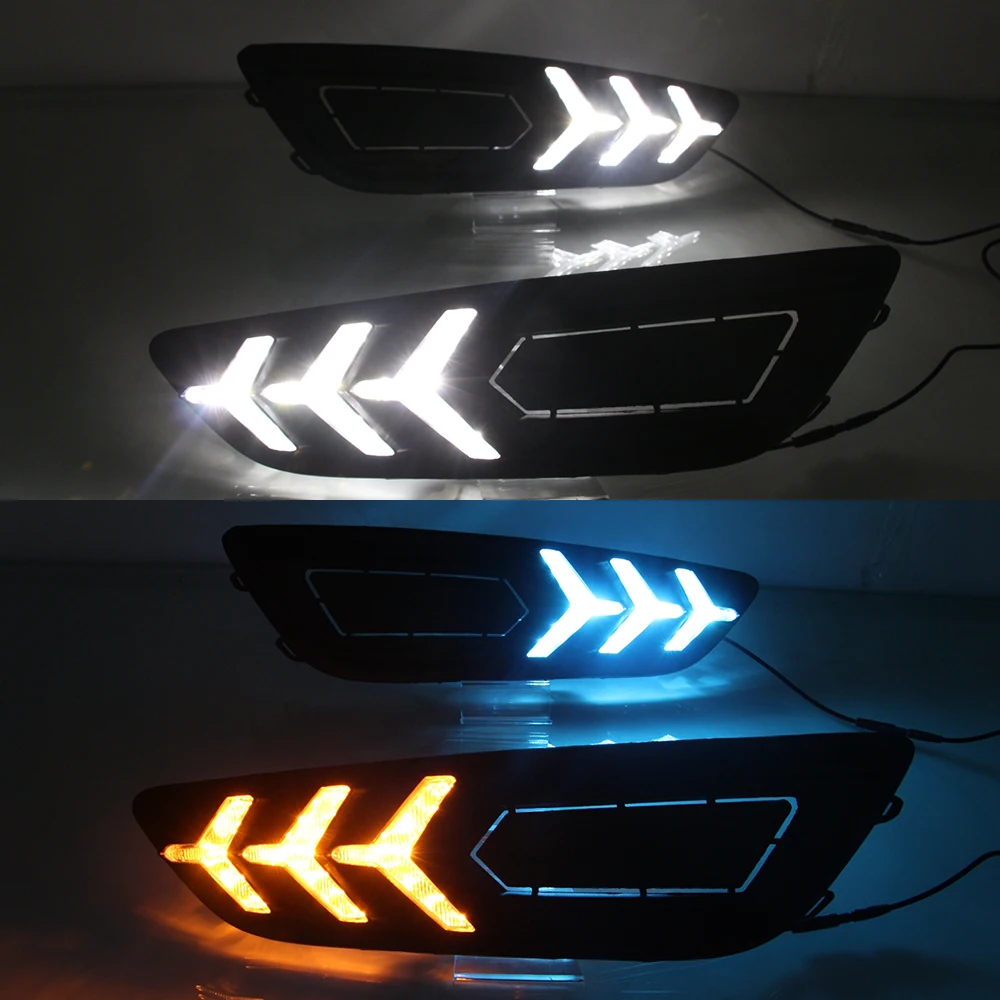 CSCSNL 1 комплект DRL для Ford Focus 4 2015 2016 2017 2018 указатель поворота стиль реле 12v